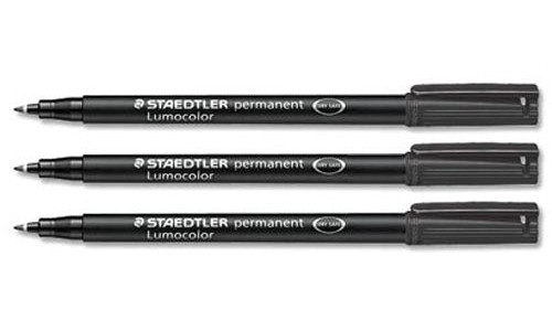 Staedtler Lumocolor Medium Permanent Black [Pack of 10] alternative image 1