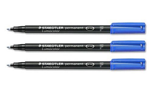 Staedtler Lumocolor Fine Permanent Blue [Pack of 10] alternative image 1
