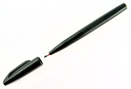 Pentel Signpen Fibretip Black S520-A [Pack of 12] alternative image 1