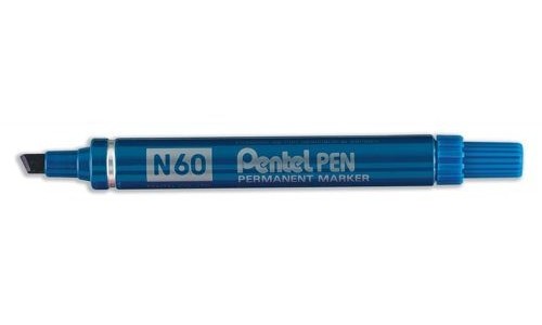 Pentel Marker Chisel Tip Blue N60-C [Pack of 12] alternative image 1