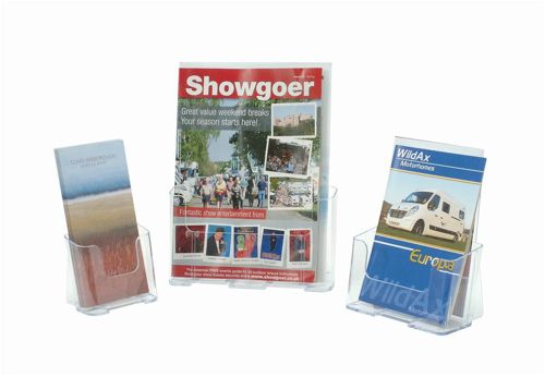 Deflecto Literature Holder A4 Clear alternative image 1