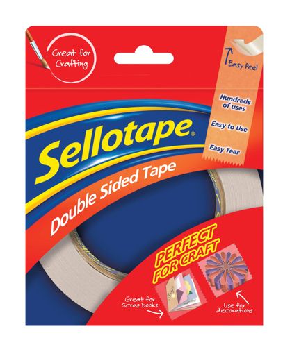 Sellotape Double Sided Tape 15mmx5m [Pack of 12] alternative image 1