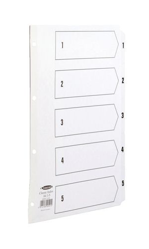 Concord Index A4 1-5 Clear Tab alternative image 1