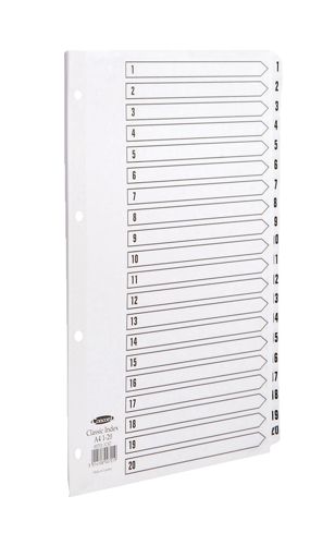 Concord Index A4 1-20 Clear Tab alternative image 1