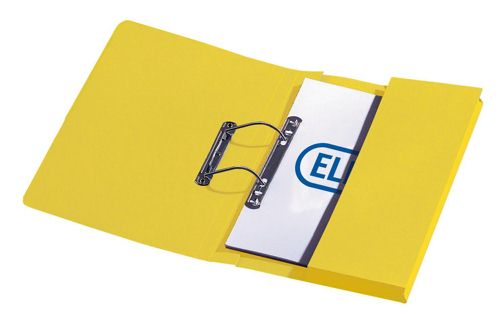 Stratford Spring Pocket File Foolscap Yellow [Pack of 25] alternative image 1