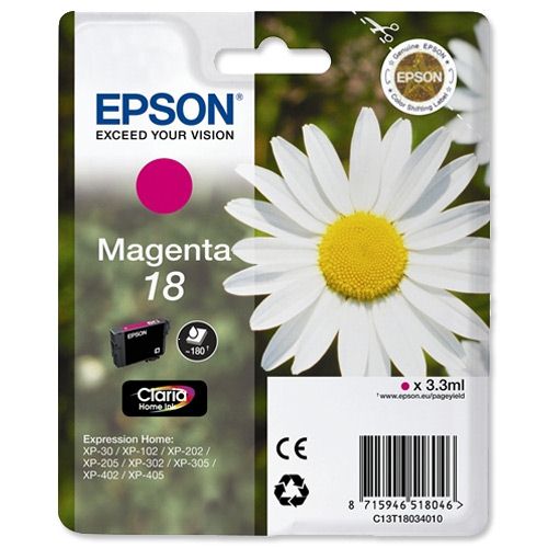 Epson T180340 Magenta Ink Cartridge alternative image 1