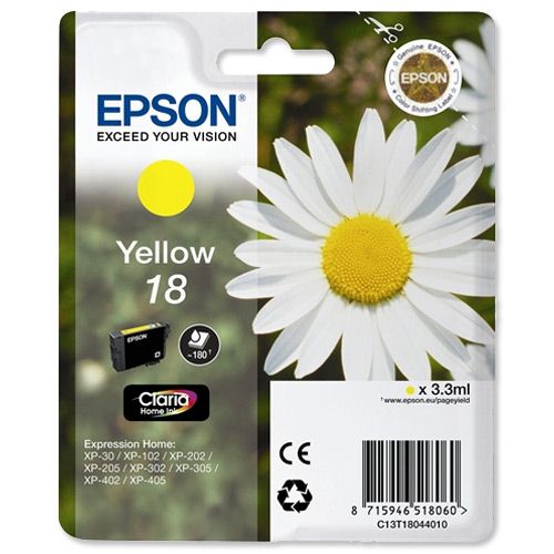 Epson T180440 Yellow Ink Cartridge alternative image 1