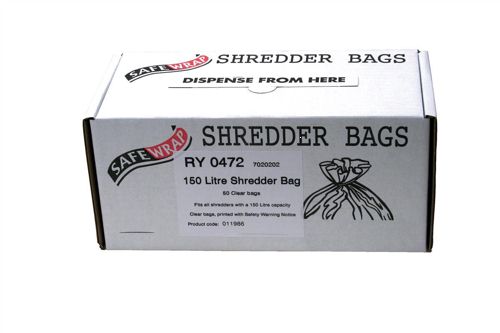 Safewrap Shredder Bags 150 Litre [Pack of 50] alternative image 1
