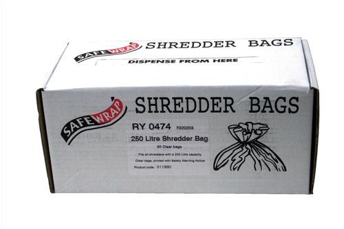 Safewrap Shredder Bags 250 Litre [Pack of 50] alternative image 1