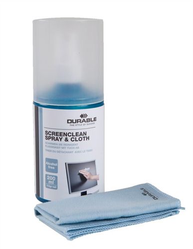 Durable Screen Clean Spray 200ml with Cloth alternative image 1