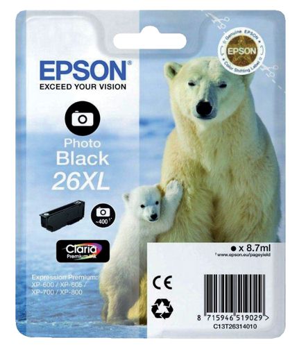 Epson T263140 High Capacity Photo Black Ink Cartridge alternative image 1