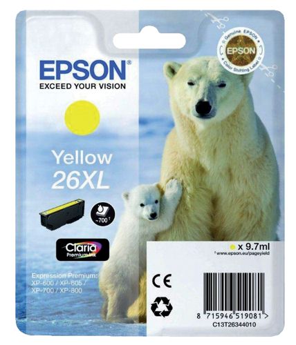 Epson T263440 High Capacity Yellow Ink Cartridge alternative image 1