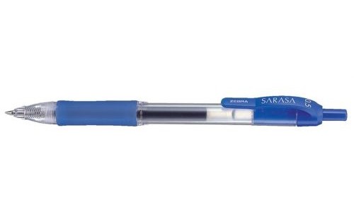 Zebra Sarasa Retractable Rollerball Gel Ink Pen Fine Blue [Pack of 12] alternative image 1