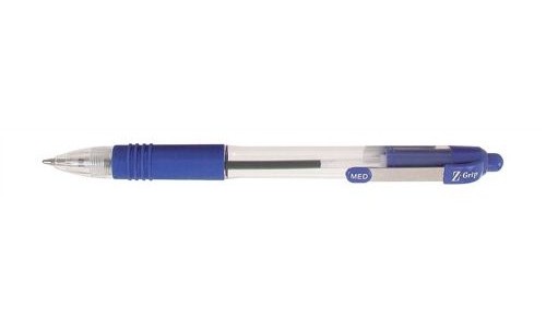 Zebra Z-Grip Retractable Ballpoint Pen Blue [Pack of 12] alternative image 1