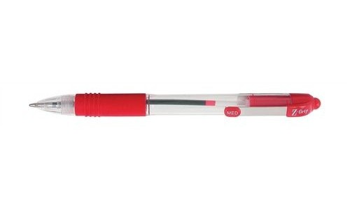 Zebra Z-Grip Retractable Ballpoint Pen Red [Pack of 12] alternative image 1