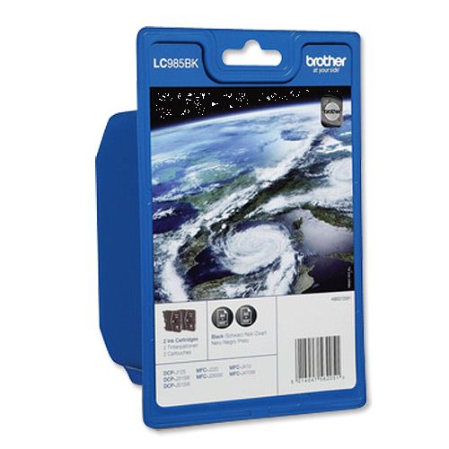 Brother LC985 Black Twin Pack Ink Cartridges alternative image 1