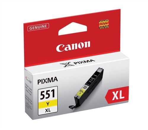Canon CLI551XLY Yellow High Capacity Inkjet Cartridge alternative image 1