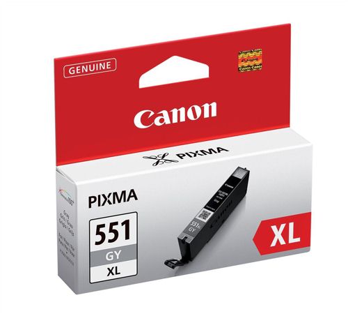 Canon CLI551XLGY Grey High Capacity Inkjet Cartridge alternative image 1
