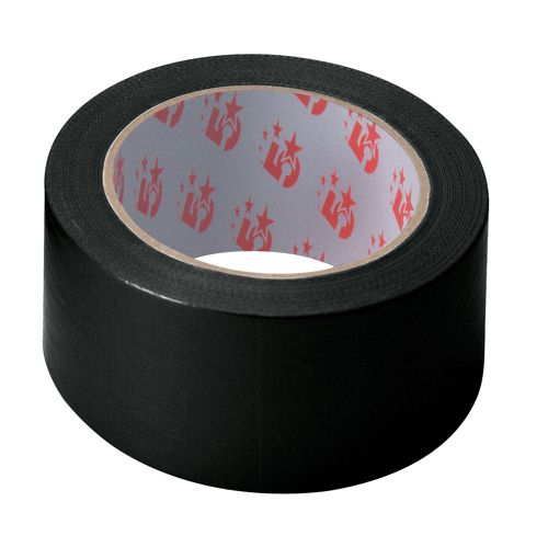 Cloth Tape Roll 50mmx50m Black alternative image 1