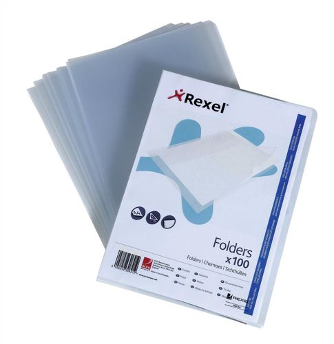 Rexel Superfine Folder Clear [Pack of 100] alternative image 1