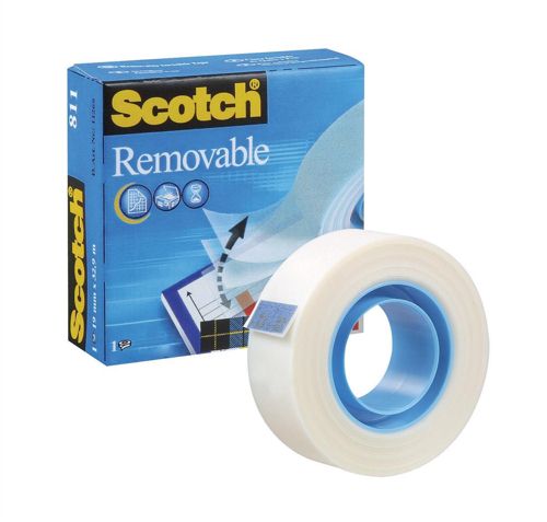 Scotch 811 Removable Tape 19mmx33m alternative image 1