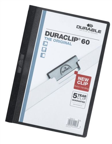Duraclip File A4 6mm Black [Pack of 25] alternative image 1