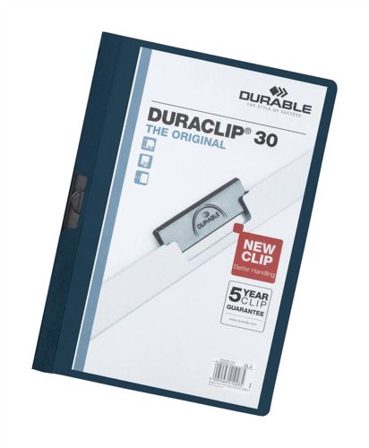 Durable Duraclip File 3mm Mid Blue [Pack of 25] alternative image 1