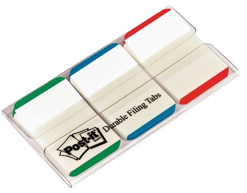 Post-It Strong Index Tabs Red, Green and Blue [Pack of 66 Tabs] alternative image 1