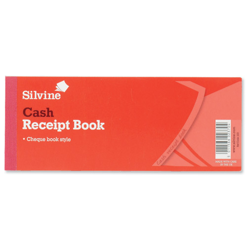 Silvine Receipt Book 3x8 Inch Counterfoil [Pack of 36] alternative image 1
