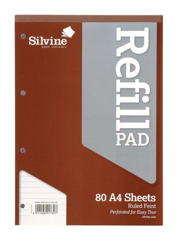 Silvine Refill Pad A4 80 Leaf Ruled [Pack of 6] alternative image 1