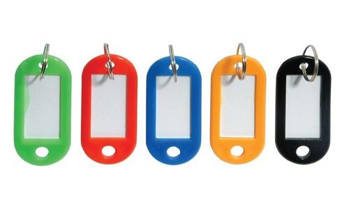 Value Key Tags Plastic Assorted Colours (Pack 20) - 28041