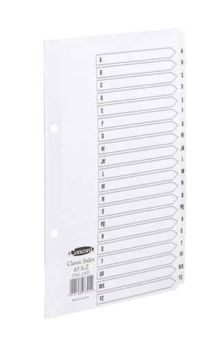 Concord Index A5 A-Z White alternative image 1