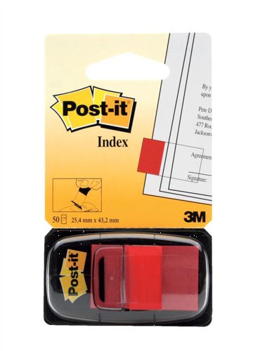 Post-It Index Tabs 25mm Red [Pack of 12] alternative image 1