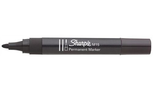 PaperMate M15 Permanent Marker Bullet Tip Black [Pack of 12] alternative image 1