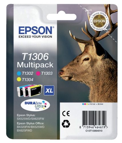 Epson T130640 Extra Large Multi Pack of Colour Cartridges alternative image 1