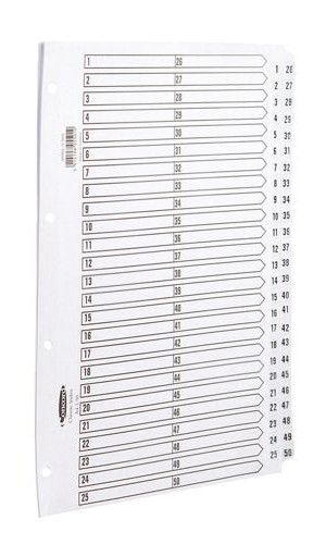 Concord Index A4 1-50 White alternative image 1
