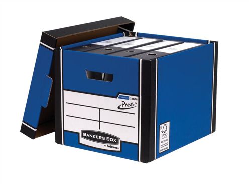Fellowes Premium Tall Storage Boxes Blue [Pack of 10] alternative image 1