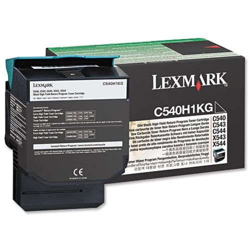 Lexmark 0C540H1KG Black High Capacity Return Programme Cartridge alternative image 1