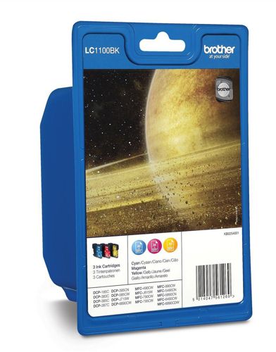 Brother LC1100 Rainbow Pack [Pack of 3] alternative image 1