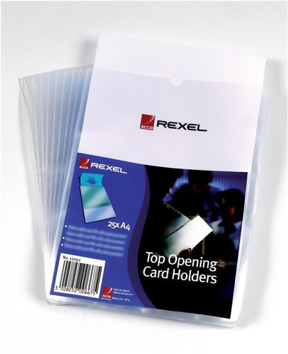 Rexel Nyrex CardHolder A4 Clear [Pack of 25] alternative image 1