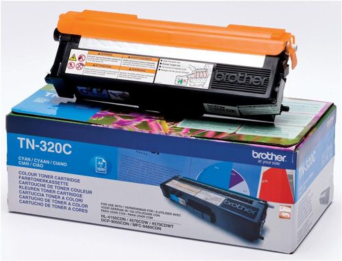 Brother TN320C Cyan Toner (1.5k) alternative image 1
