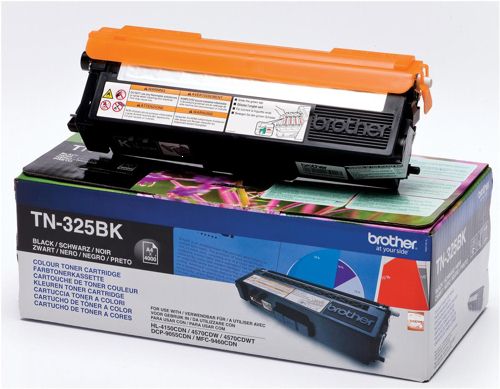 Brother TN328BK Black Toner (6k) alternative image 1