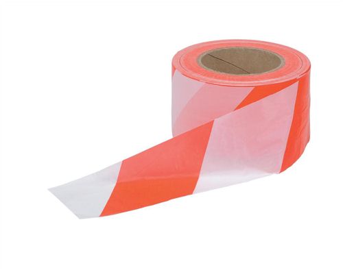 Barrier Tape 72mmx500m Red and White alternative image 1
