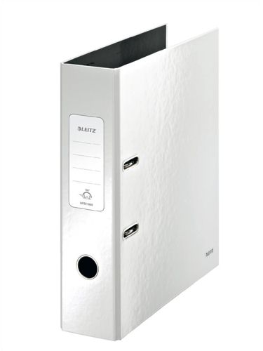 Leitz Wow Lever Arch File A4 85mm Pearl White [Pack of 10] alternative image 1