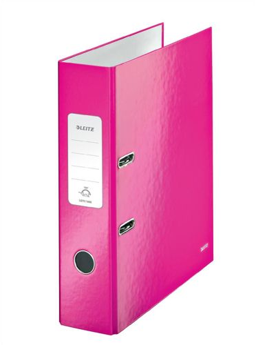 Leitz Wow Lever Arch File A4 85mm Metallic Pink [Pack of 10] alternative image 1