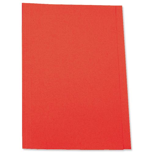 Value Square Cut Folder Manilla Foolscap 180GSM Red (Pack 100) - 44118PLAIN