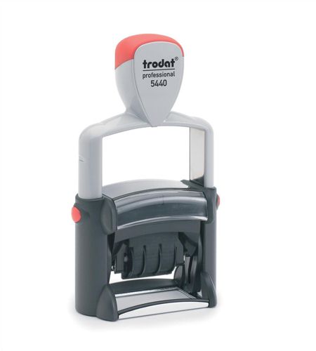 Trodat Professional 5440/L Dater Stamp Blue and Red alternative image 1