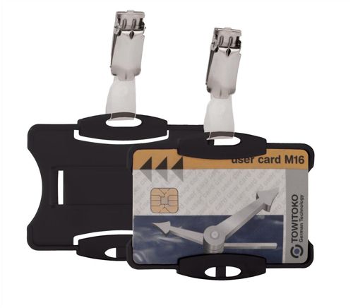 Durable Security Pass Holder Black Black [Pack of 25] alternative image 1