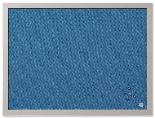 Bi-Office Blue Bells Pearl Noticeboard Aluminium Frame 600x450mm alternative image 1