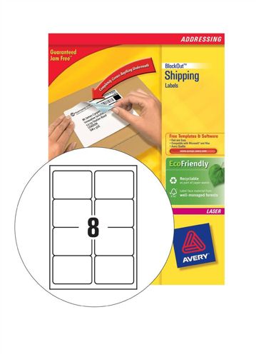 Avery Laser Labels 8/Sheet 99.1x67.7mm L7165-40 [40 Sheets] alternative image 1